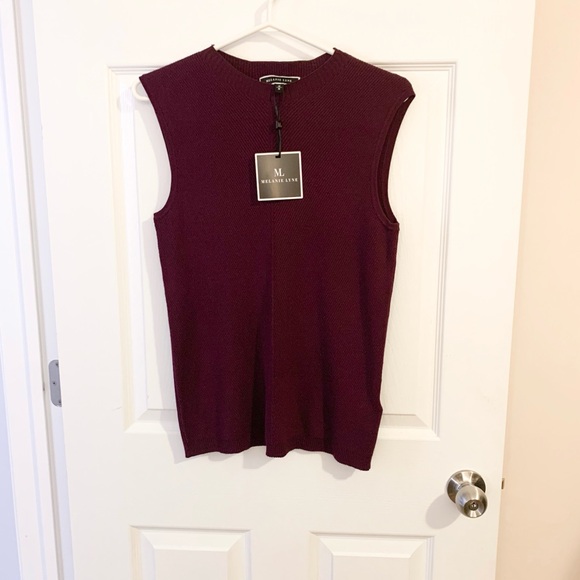 Melanie Lyne Tops - Melanie Lynn Burgundy knit Sleeveless Top size M
